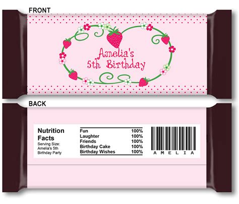 candy bar labels template free